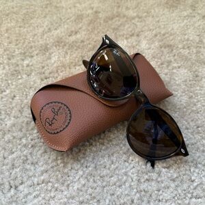 Ray-Ban RB4305 Women’s Round Sunglasses in Brown